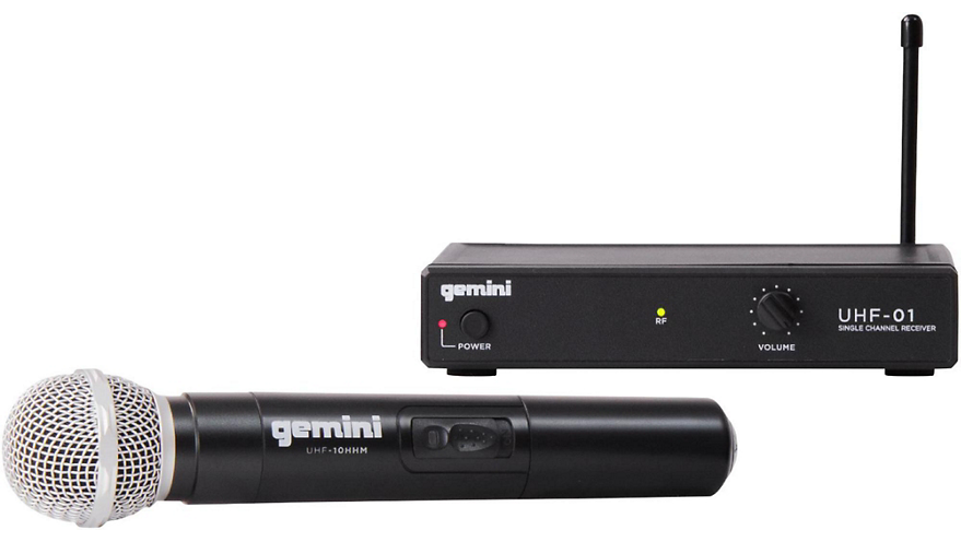 Gemini UHF 01M Wireless Handheld Microphone System F4