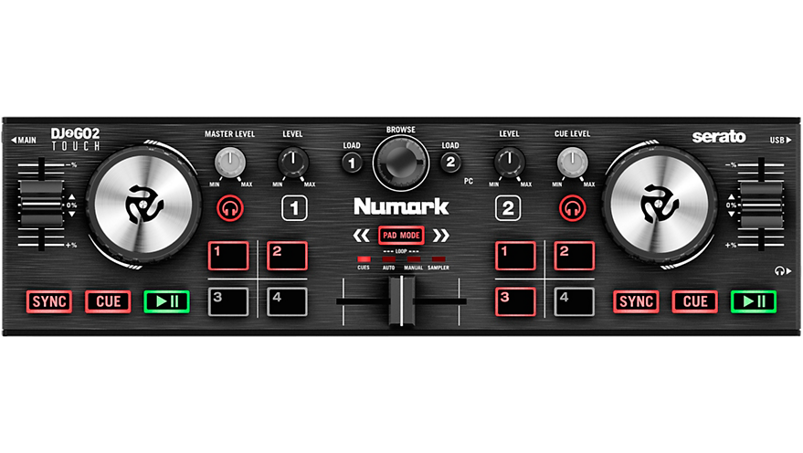 Numark DJ2GO Touch Pocket DJ Controller with Capacitive Touch Jog Wheels -  inMusic Store