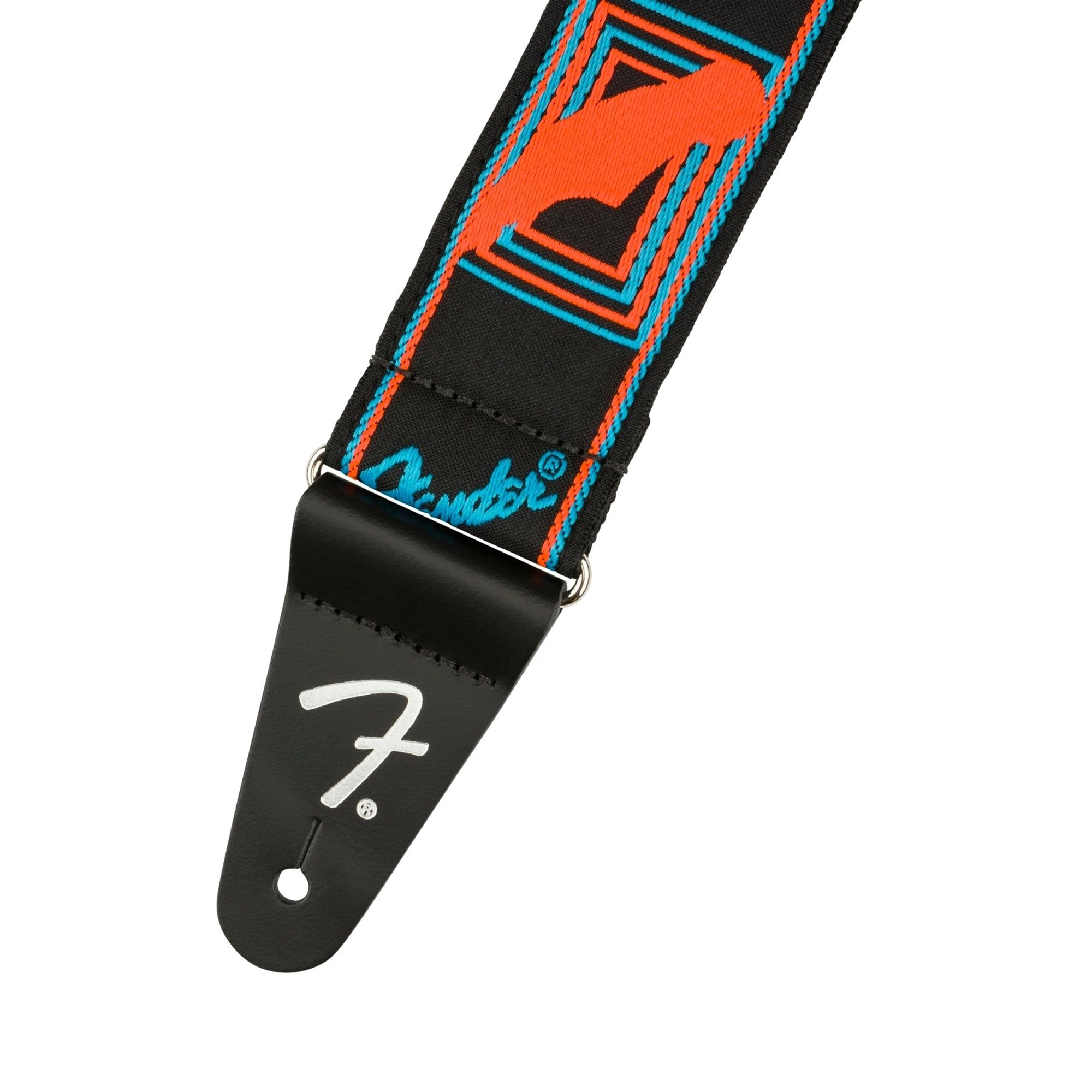 Fender Neon Monogram Guitar Strap - Blue/Orange