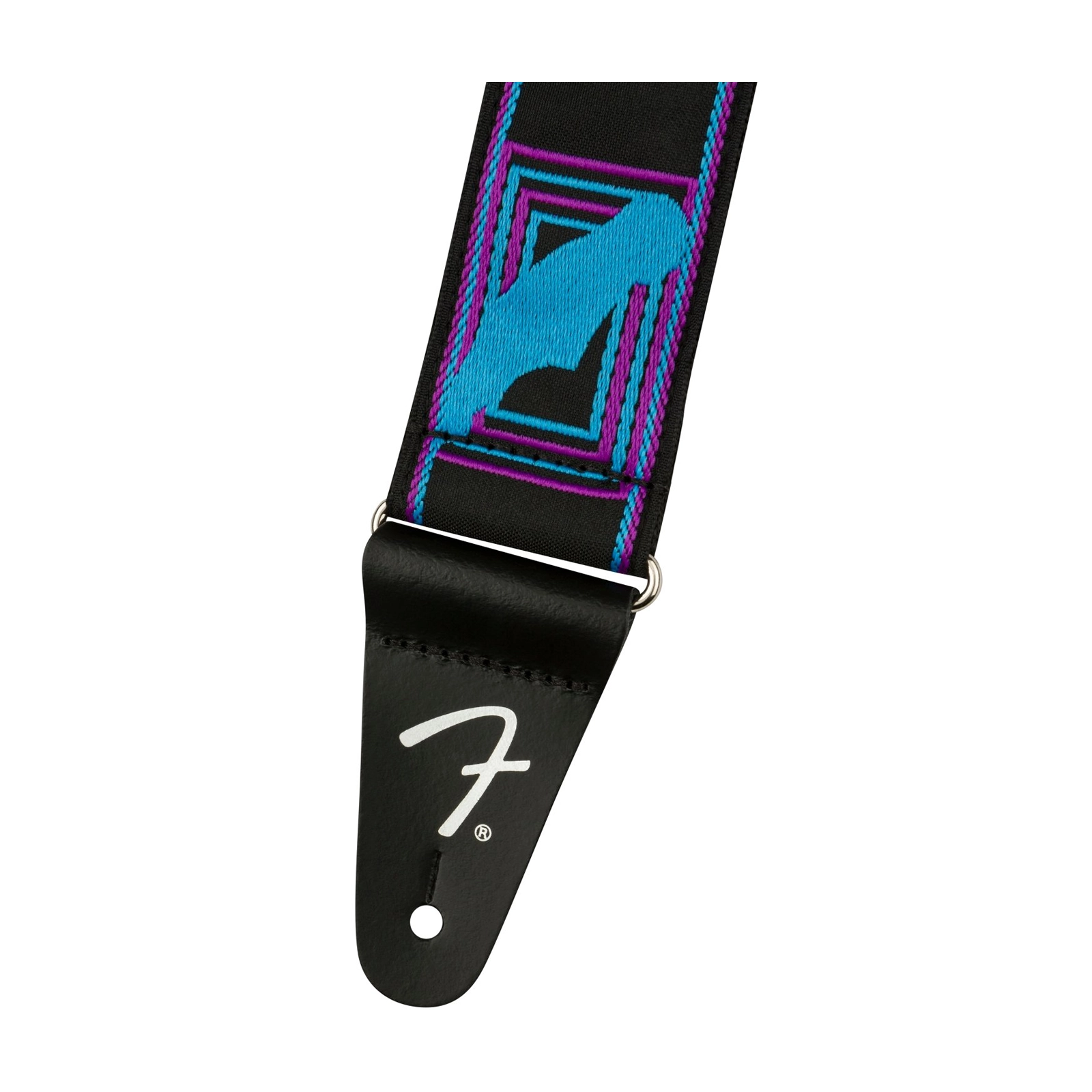 Fender Neon Monogrammed 2-Inch Guitar Strap - Blue And Purple