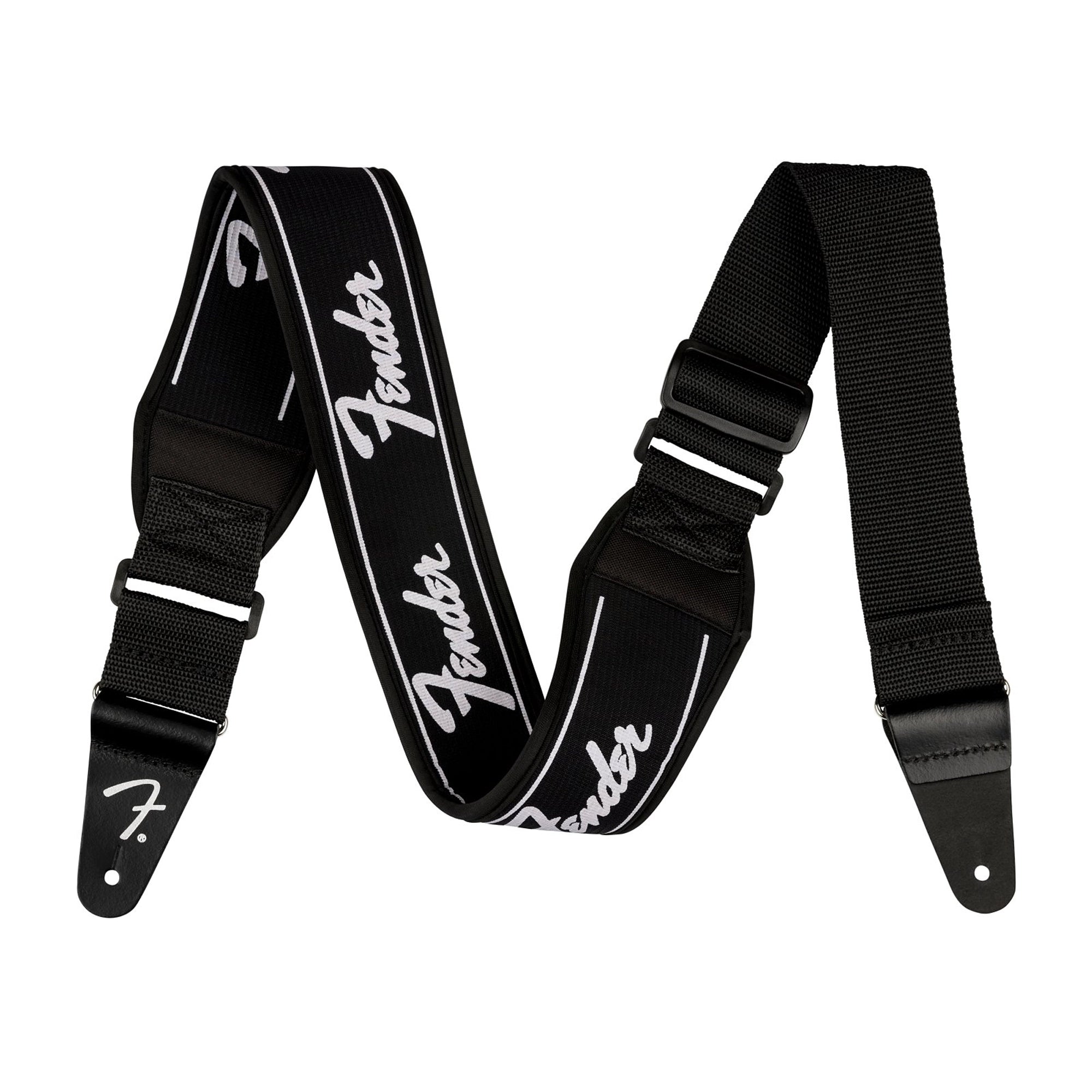 Fender 2.5" Swell Neoprene Logo Strap - Black