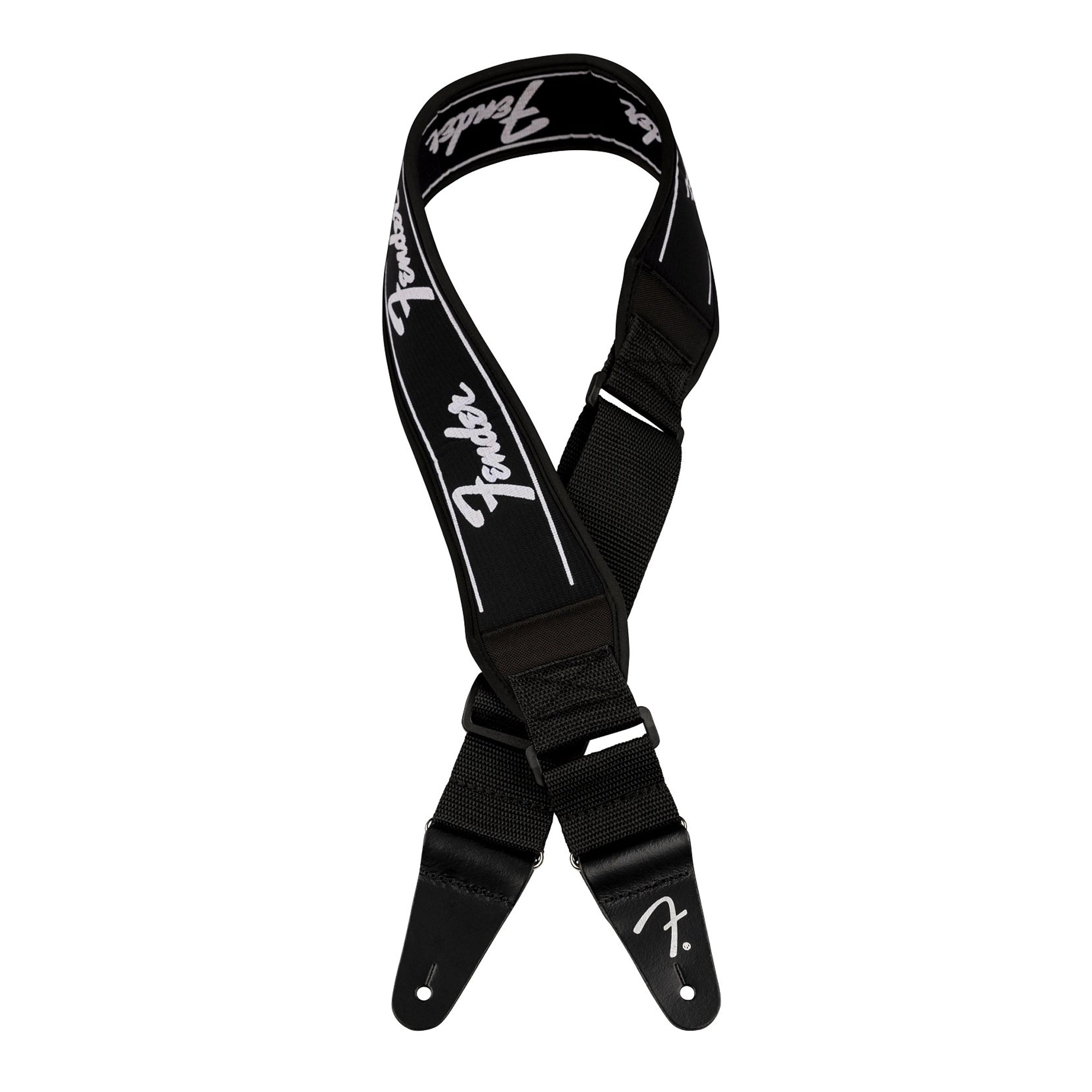 Fender 2.5" Swell Neoprene Logo Strap - Black