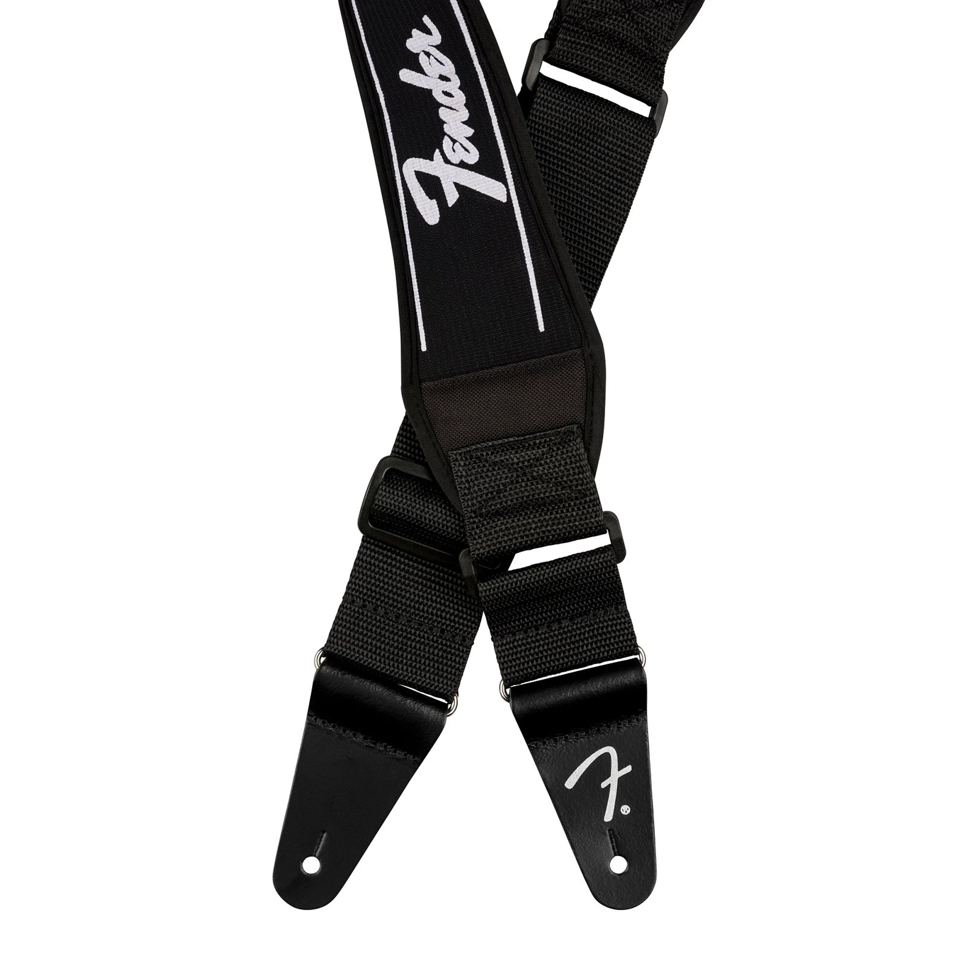 Fender 2.5" Swell Neoprene Logo Strap - Black