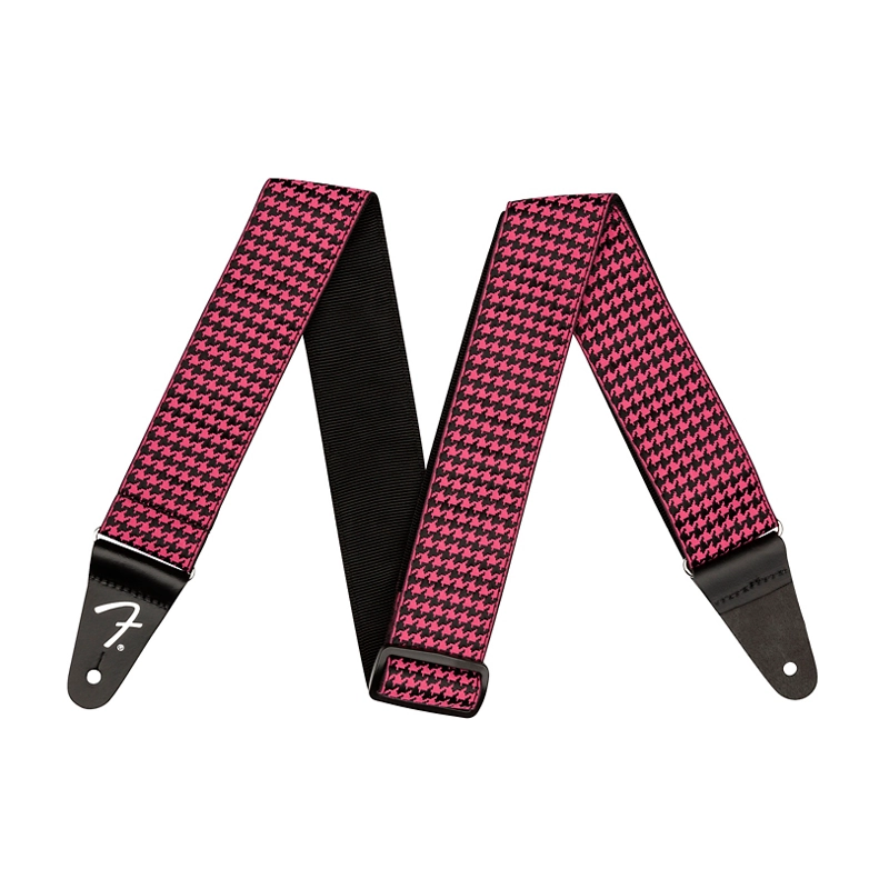 Fender Houndstooth Jacquard Guitar Strap Pink 2 in.