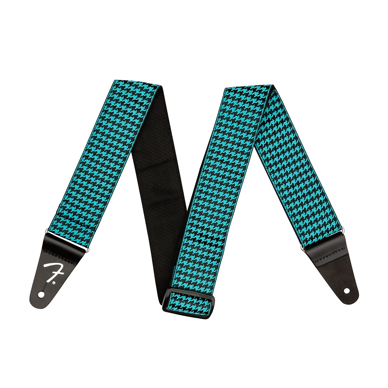 Fender Houndstooth Jacquard Guitar Strap Teal 2"