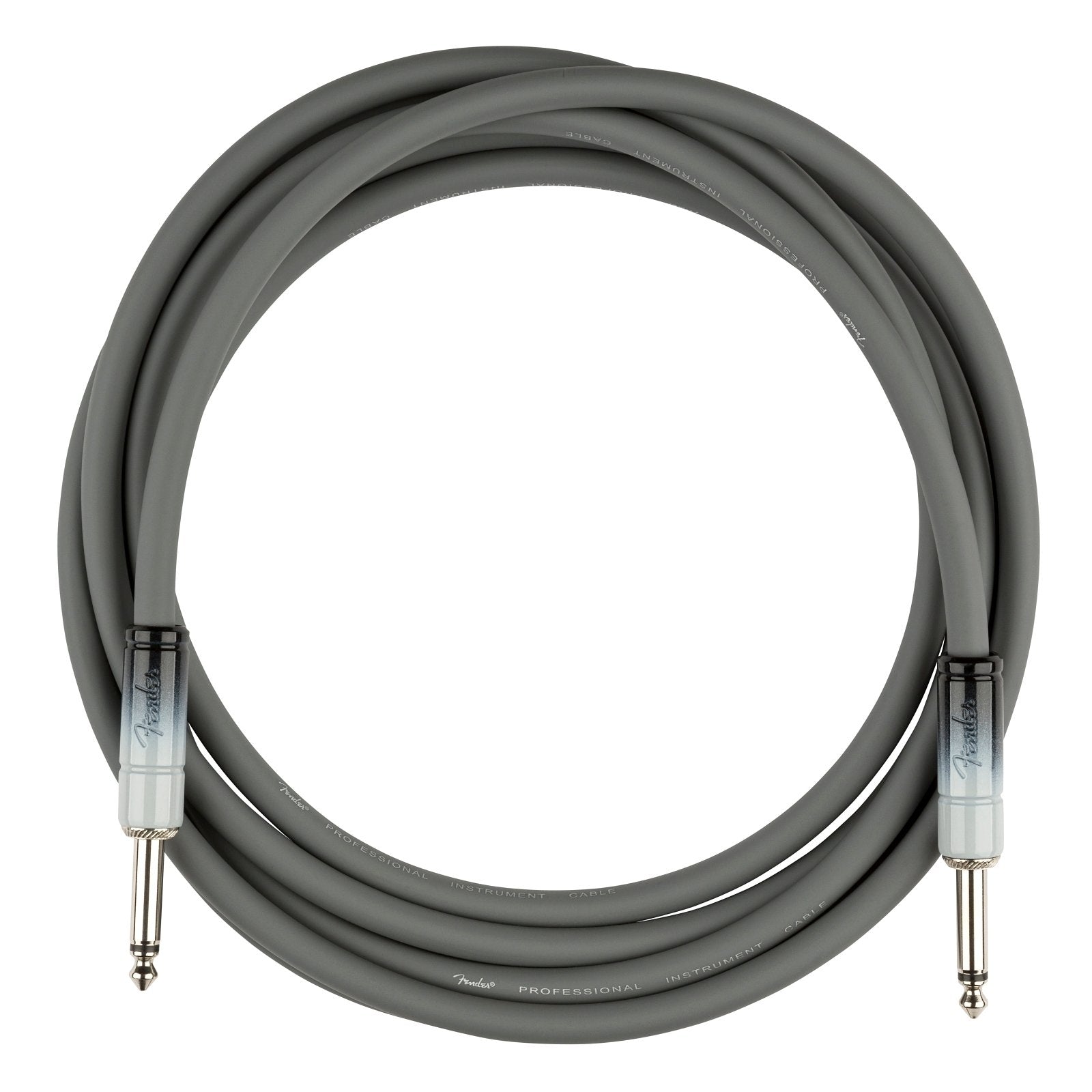 Fender Ombré Series Straight to Straight Instrument Cable - 10 foot, Silver Smoke