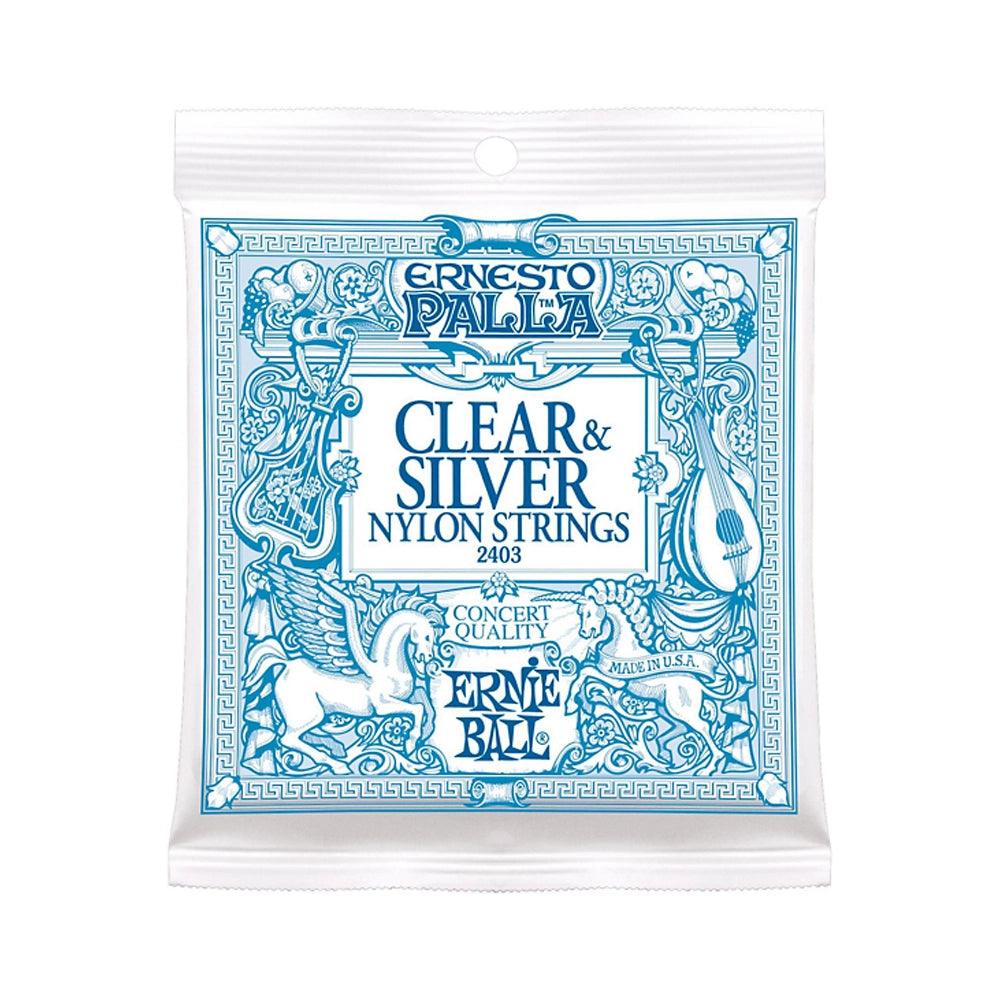 Ernie Ball Ernesto Palla Nylon Clear and Silver Classical Guitar Strings