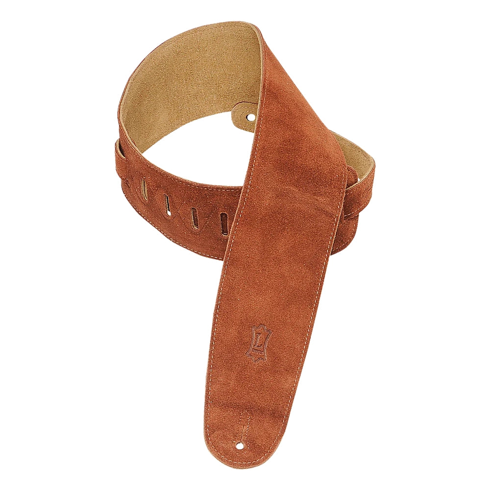 Levy's MS4 3.5" Suede Bass Strap - Rust