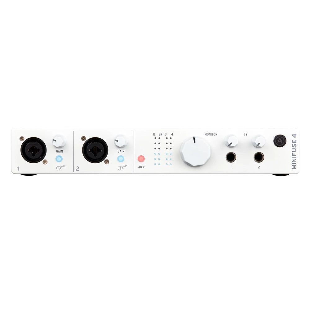 Arturia MiniFuse 4 Portable 4x4 USB Audio/MIDI Interface (White)