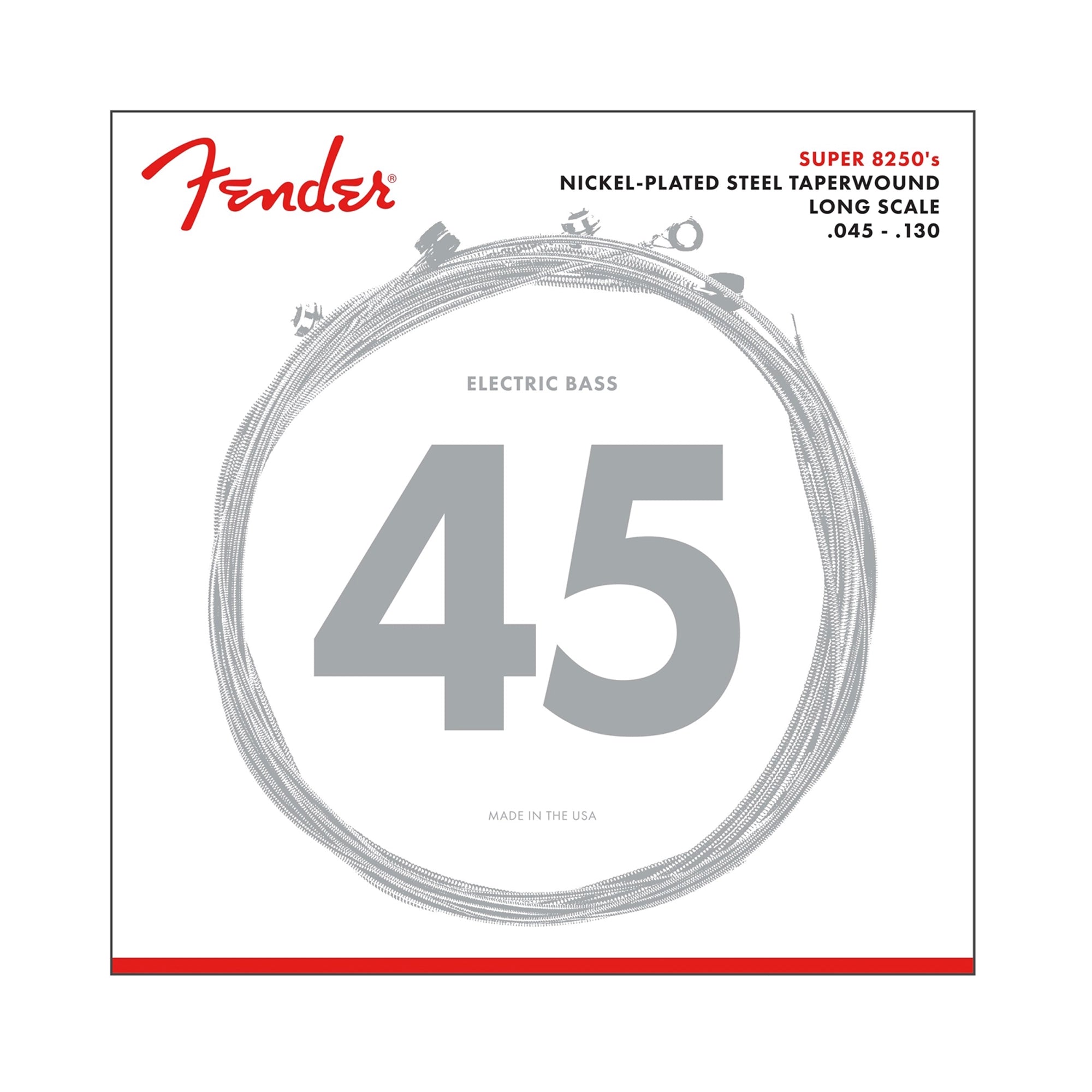 Fender 82505M Nickel Plated Steel Taperwound Bass Guitar Strings - .045-.130 Medium 5-string