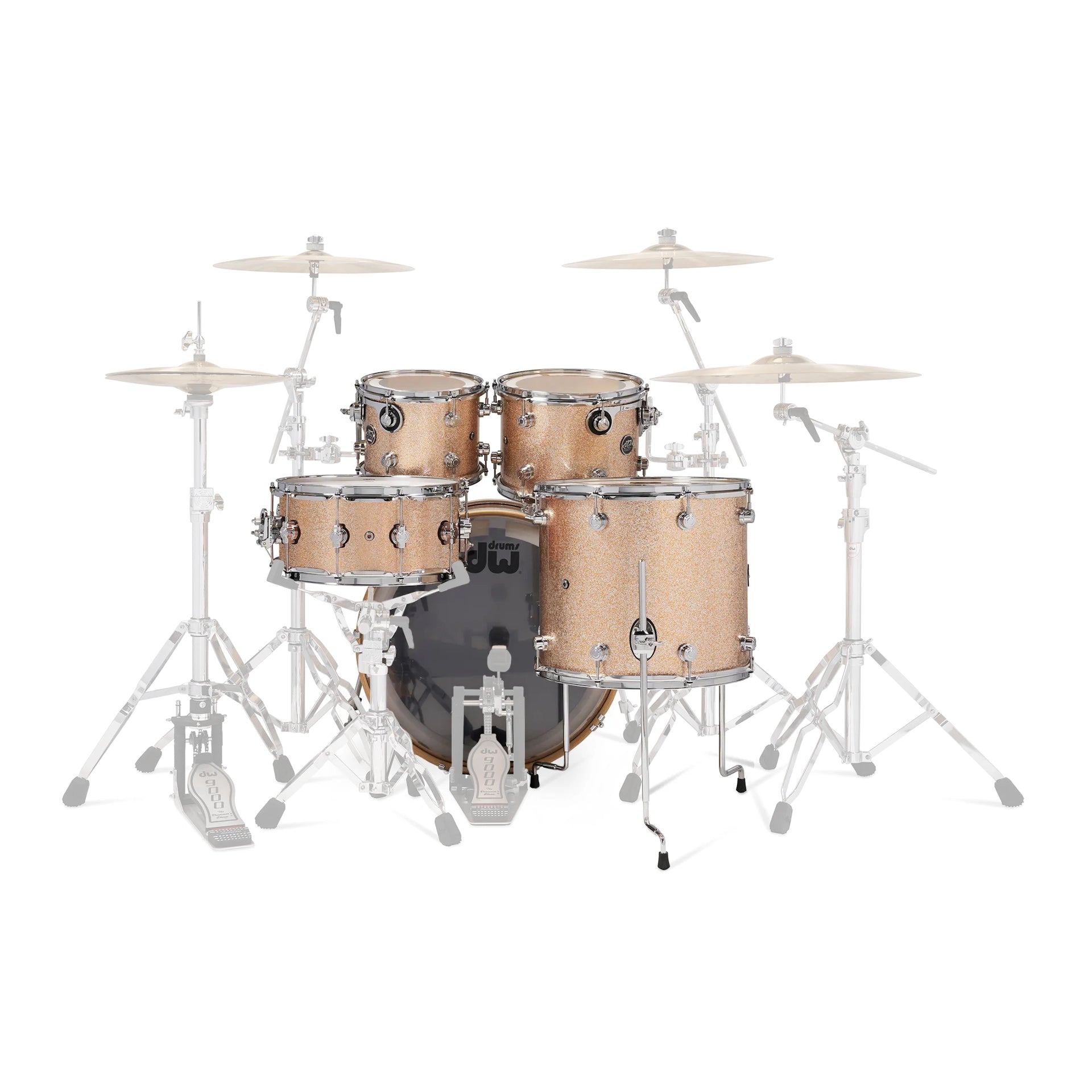 DW Performance Series 5pc 8-Ply Maple Shell Pack - Bermuda Sparkle