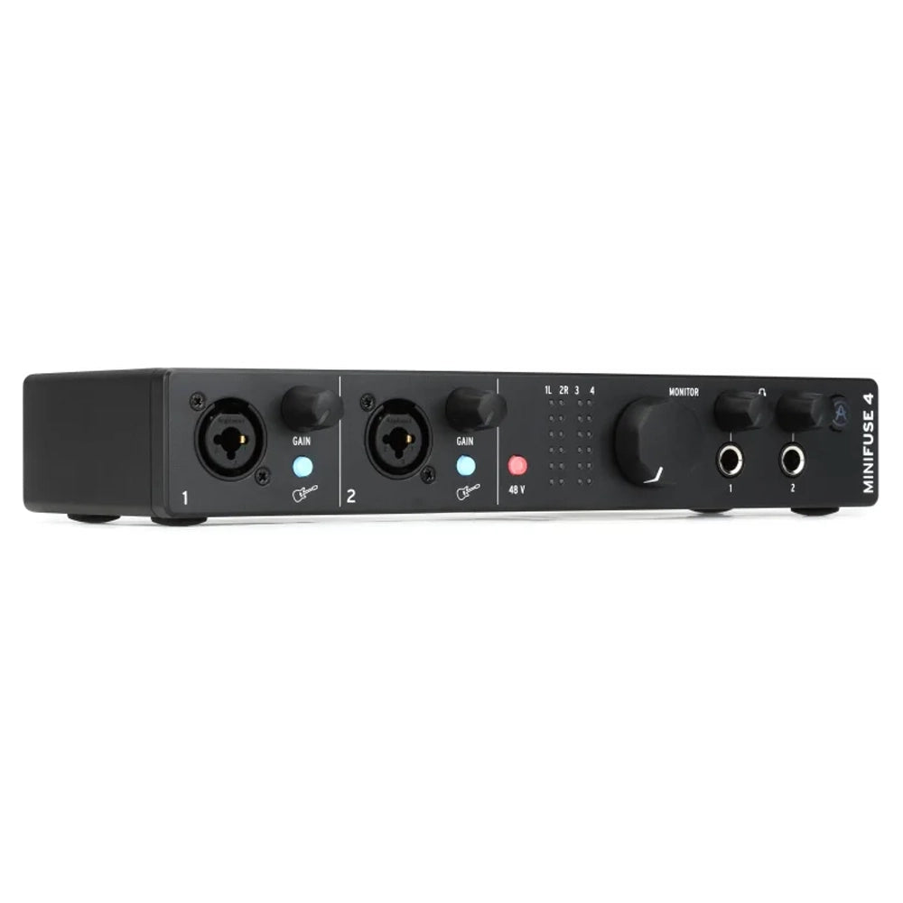 Arturia MiniFuse 4 Portable 4x4 USB Audio/MIDI Interface (Black)