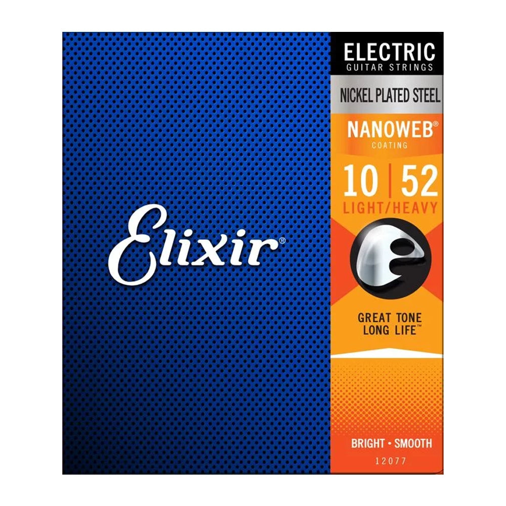 Elixir Strings 12077 Nanoweb Electric Guitar Strings - .010-.052