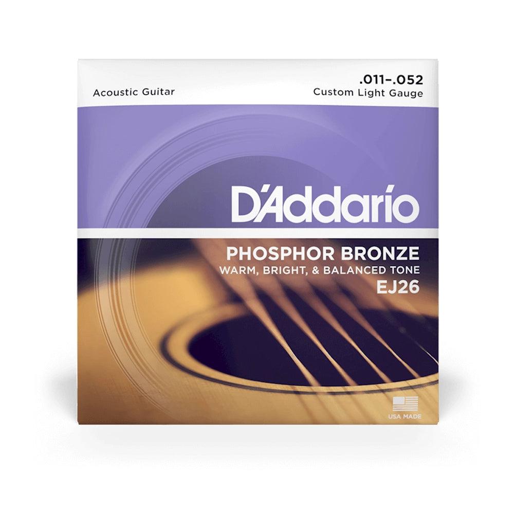 D'Addario EJ26 Phosphor Bronze Custom Light Acoustic Guitar Strings