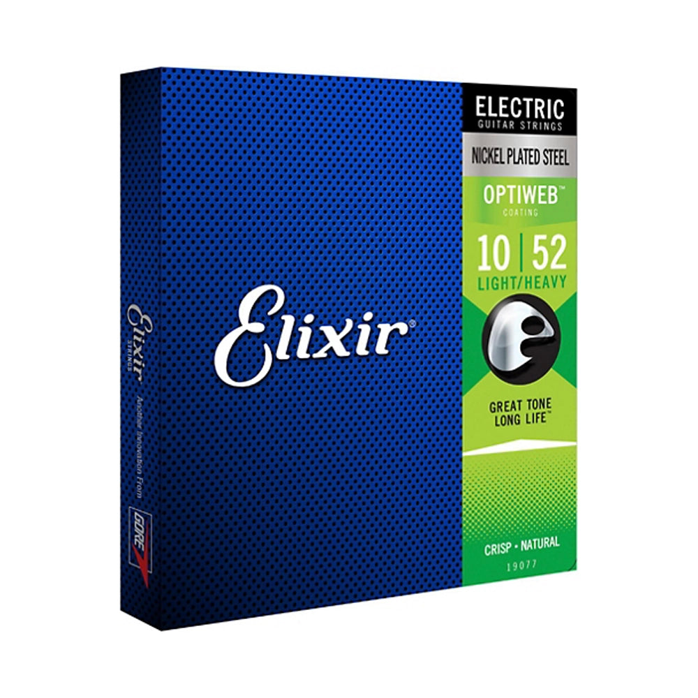 Elixir Electric Guitar Strings with OPTIWEB Coating, Light/Heavy (.010-.052)