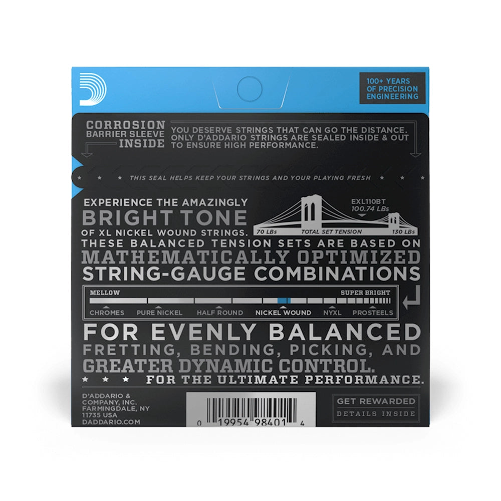 D'Addario EXL110BT Balanced Tension Lite Electric Guitar Strings Single-Pack