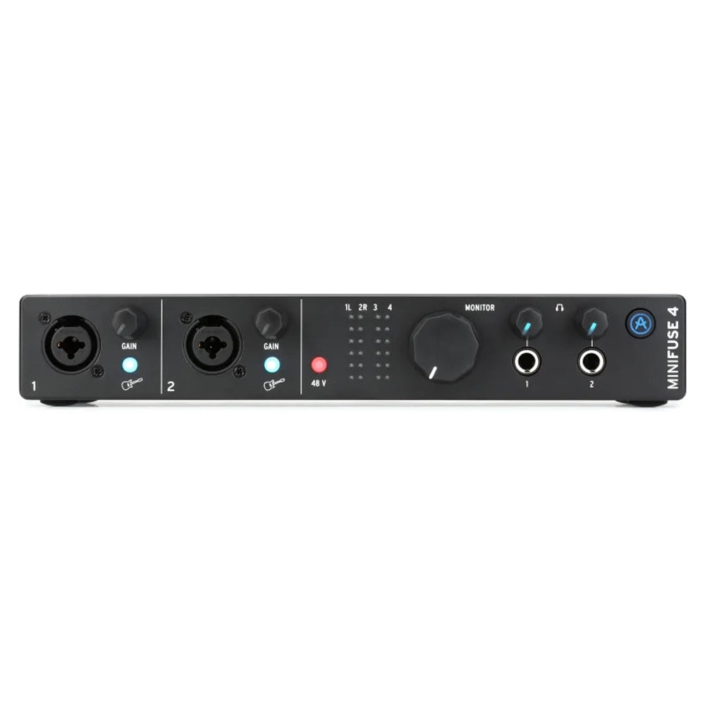 Arturia MiniFuse 4 Portable 4x4 USB Audio/MIDI Interface (Black)