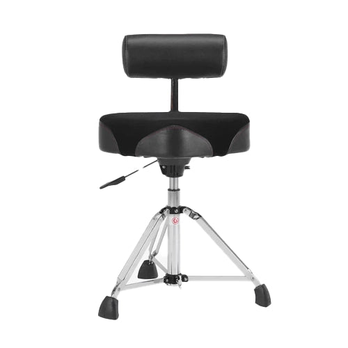 Gibraltar 9808HMB 16-inch Hydraulic Saddle Drum Throne with Backrest