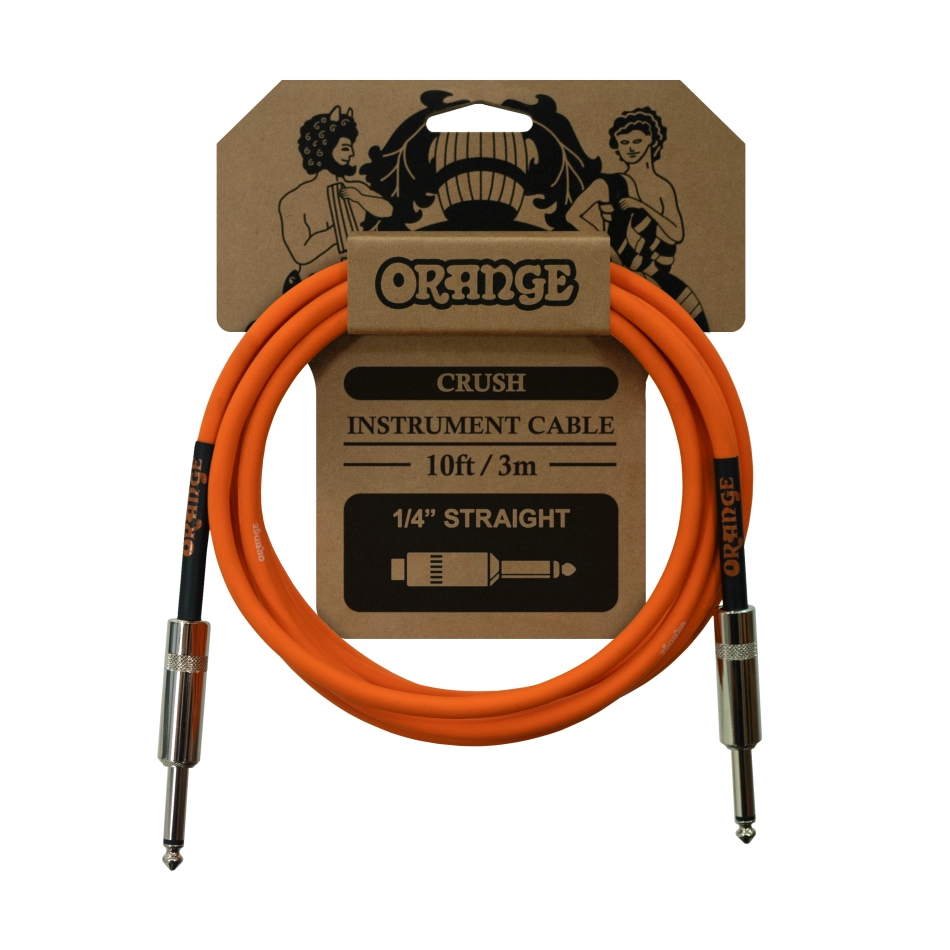 Orange Crush 10' Instrument Cable with Straight Connectors - CA034