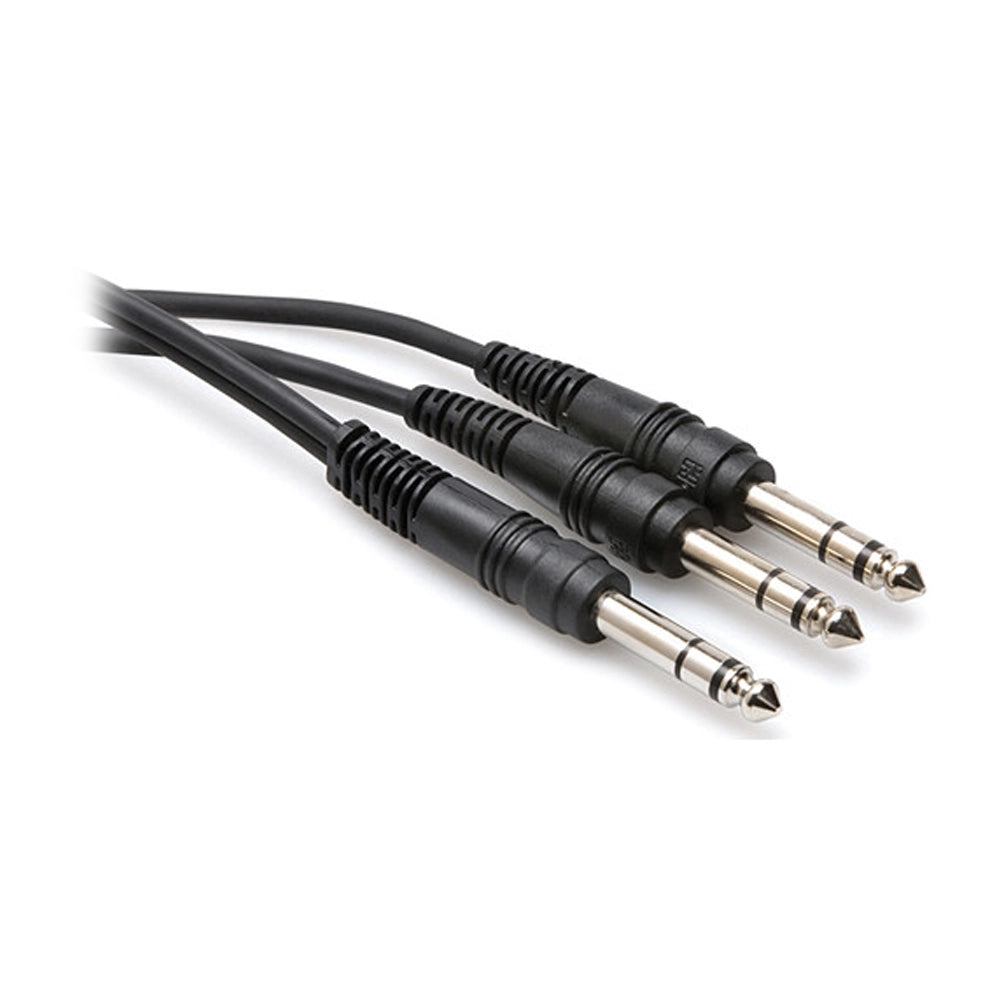 Hosa CYS-105 Y Cable - 1/4-inch TRS Male to Dual 1/4" TRS Male - 5 foot