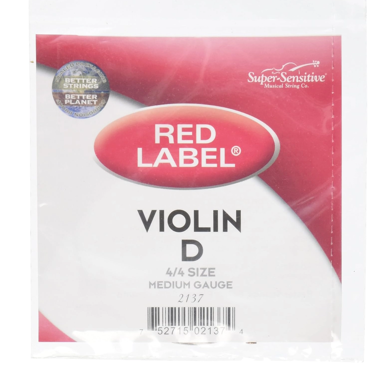 Super Sensitive Red Label D Violin String For 4/4