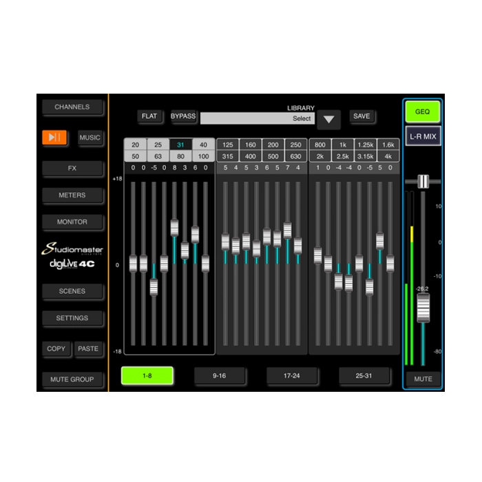 Studiomaster Digilive08C 8 Channel Digital Mixer