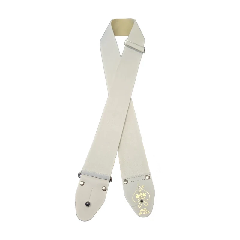 D'andrea Ace 2" Vintage Reissue Guitar Strap - White On White Weave