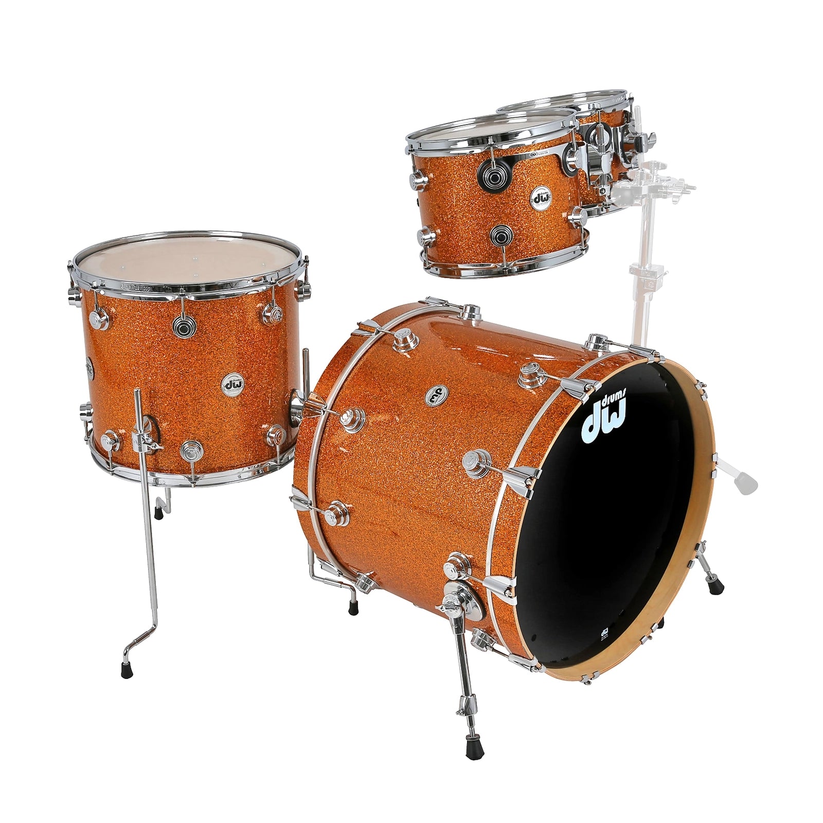 DW Collector's Maple 333 Drum Set - Burnt Orange Glass