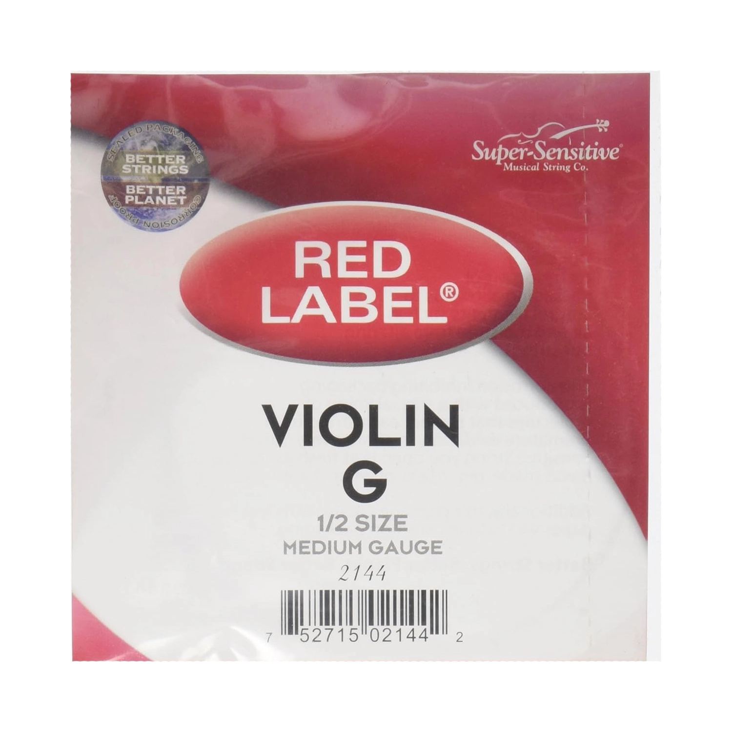 Super Sensitive Red Label G Violin String For 1/2