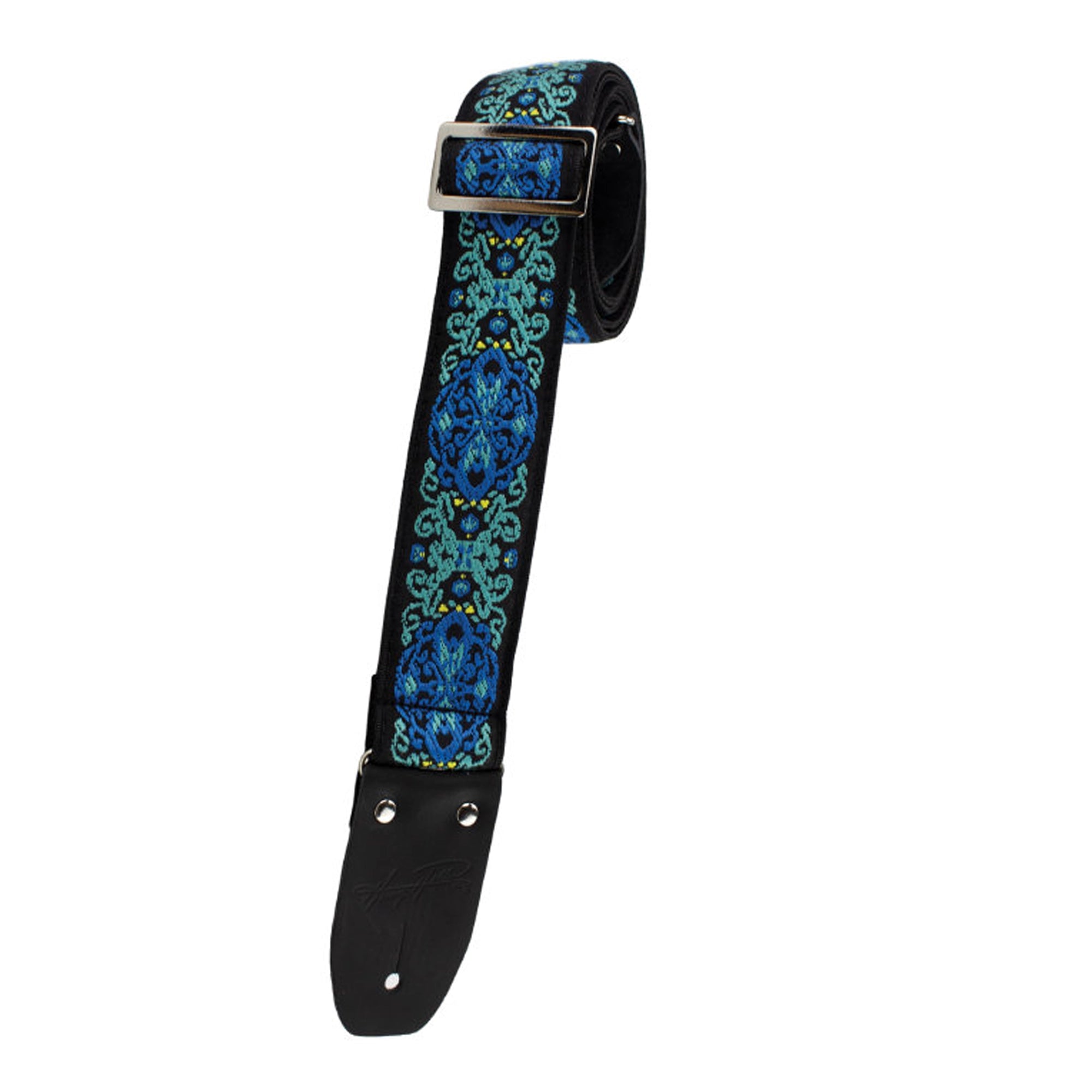 Henry Heller 2" Woven Jacquard Strap - Blue Aqua