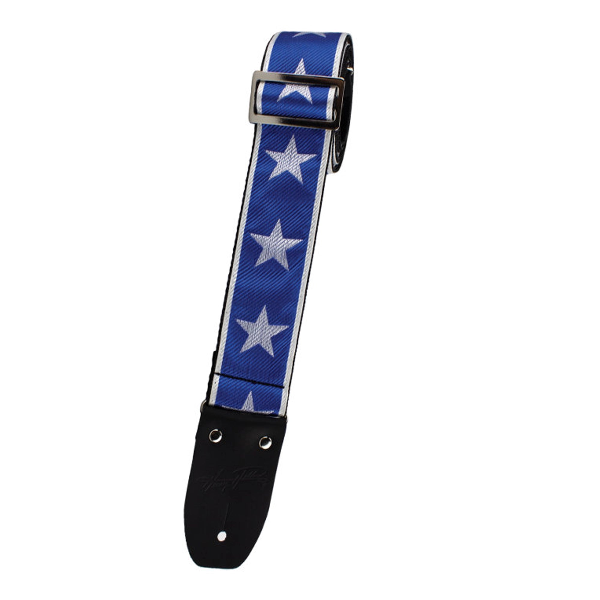 Henry Heller 2" Woven Jacquard Strap - Blue with White Stars