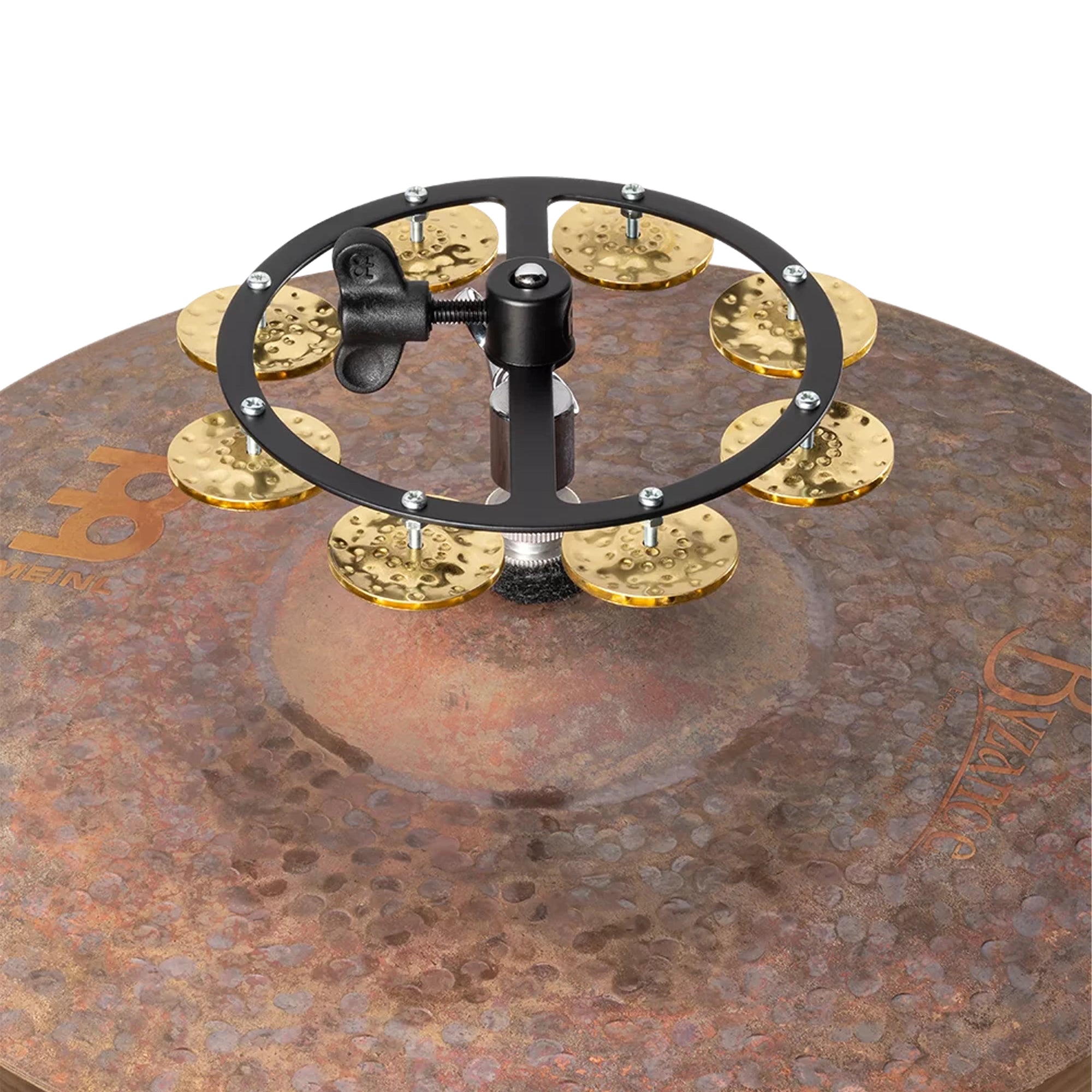 Meinl Headliner Series Hand Hammered Brass Jingles Hi-Hat Tambourine Single Row