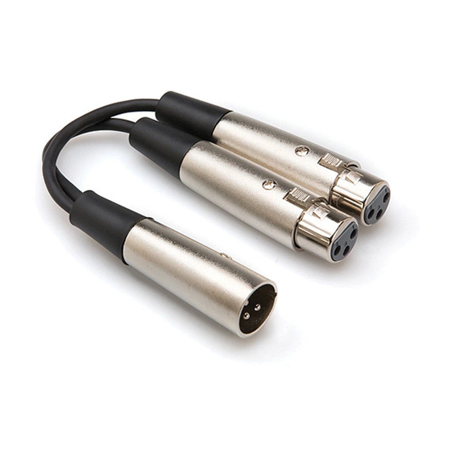 Hosa YXF-101.5 Y Cable- XLR Male to Dual XLR Female - 1.5 foot