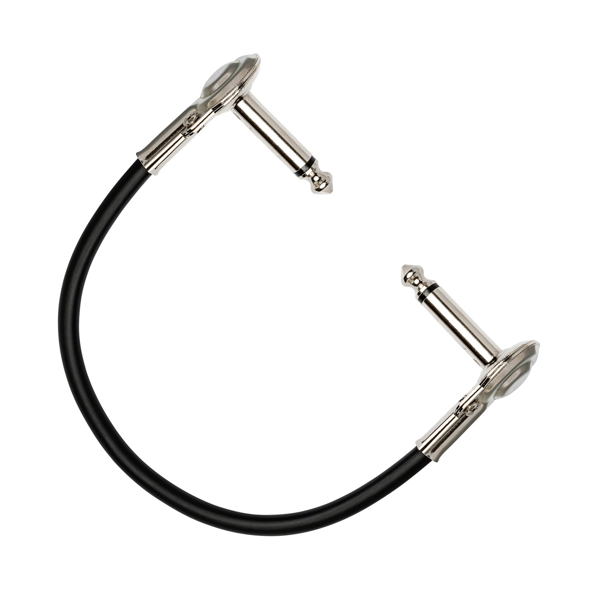 Hosa LRG-100.5 Low-Profile 1/4" Ts Male Right Angle-1/4" Ts Male Right Angle Guitar Patch Cable - 6"