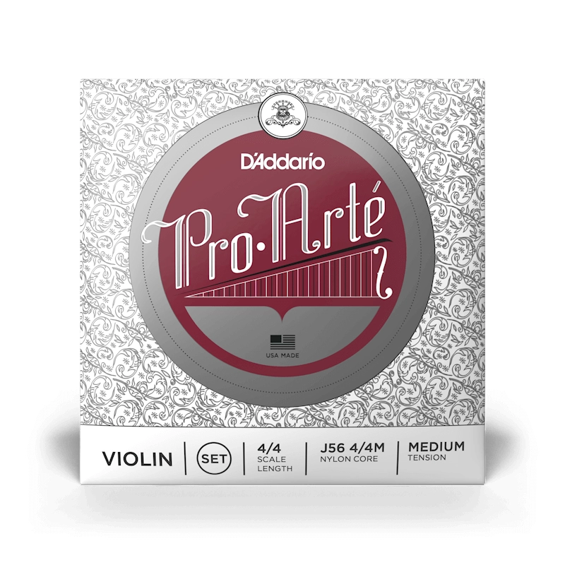 D'Addario Pro Arté Nylon Core 4/4 Medium Tension Violin String Set