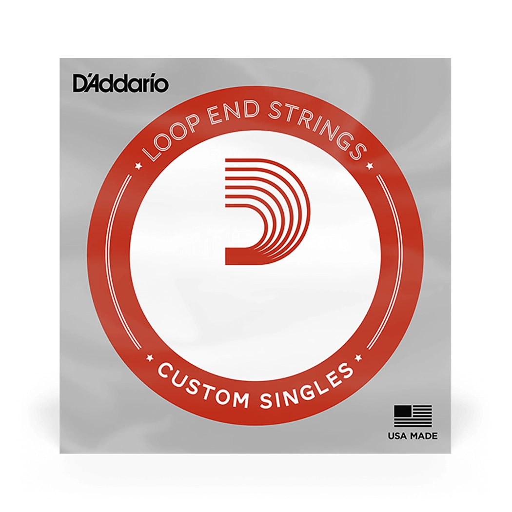 D'Addario Single Plain Steel 016 Loop End