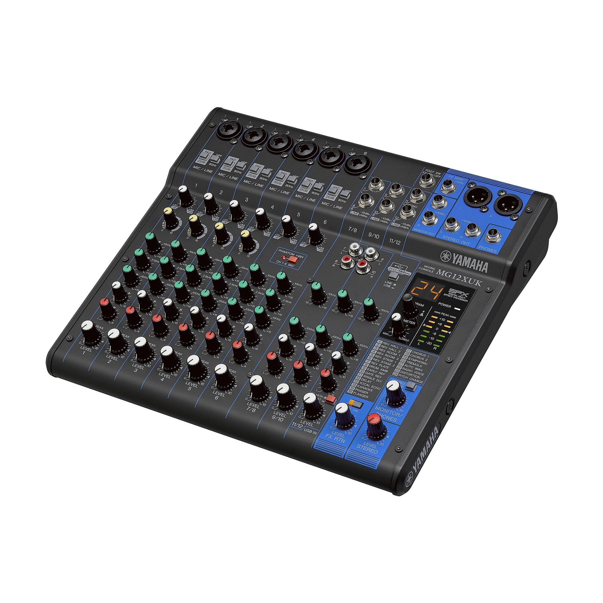 Yamaha 12-Channel MG12XUK Analog Mixer With Knobs