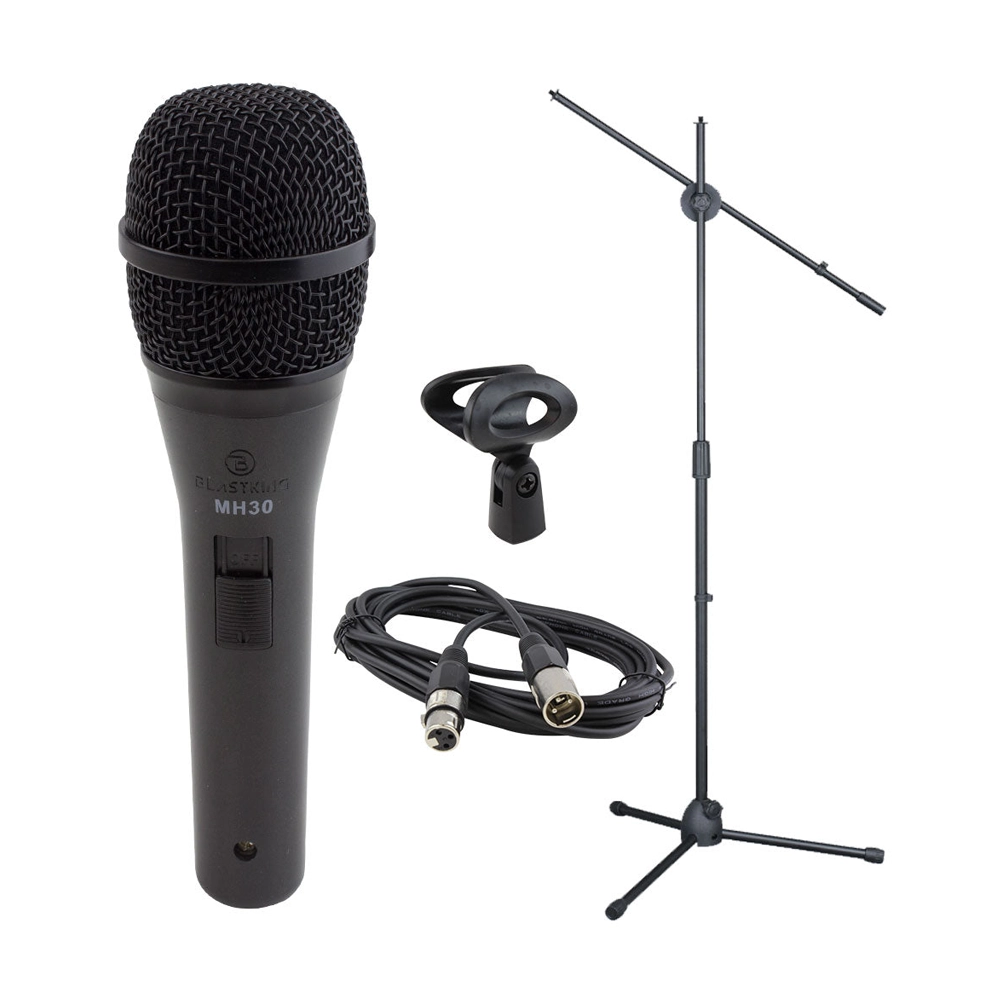 Blastking MH30KIT Dynamic Cardioid Microphone and Stand Kit