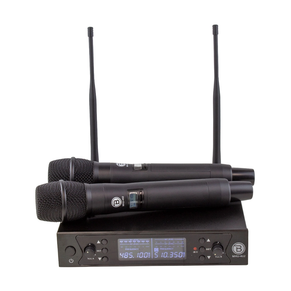 Blastking Dual Handheld UHF DSP Wireless Microphone System – MHU-402