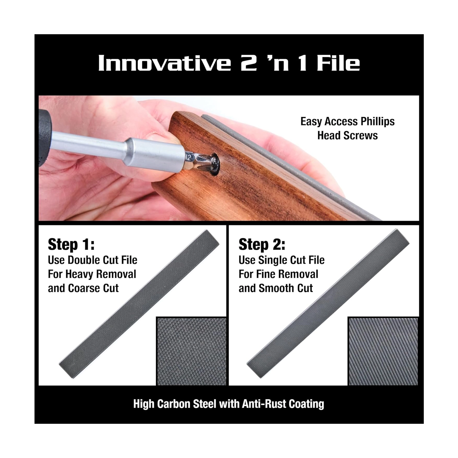 MusicNomad B-File Precision Fret Beveling File System