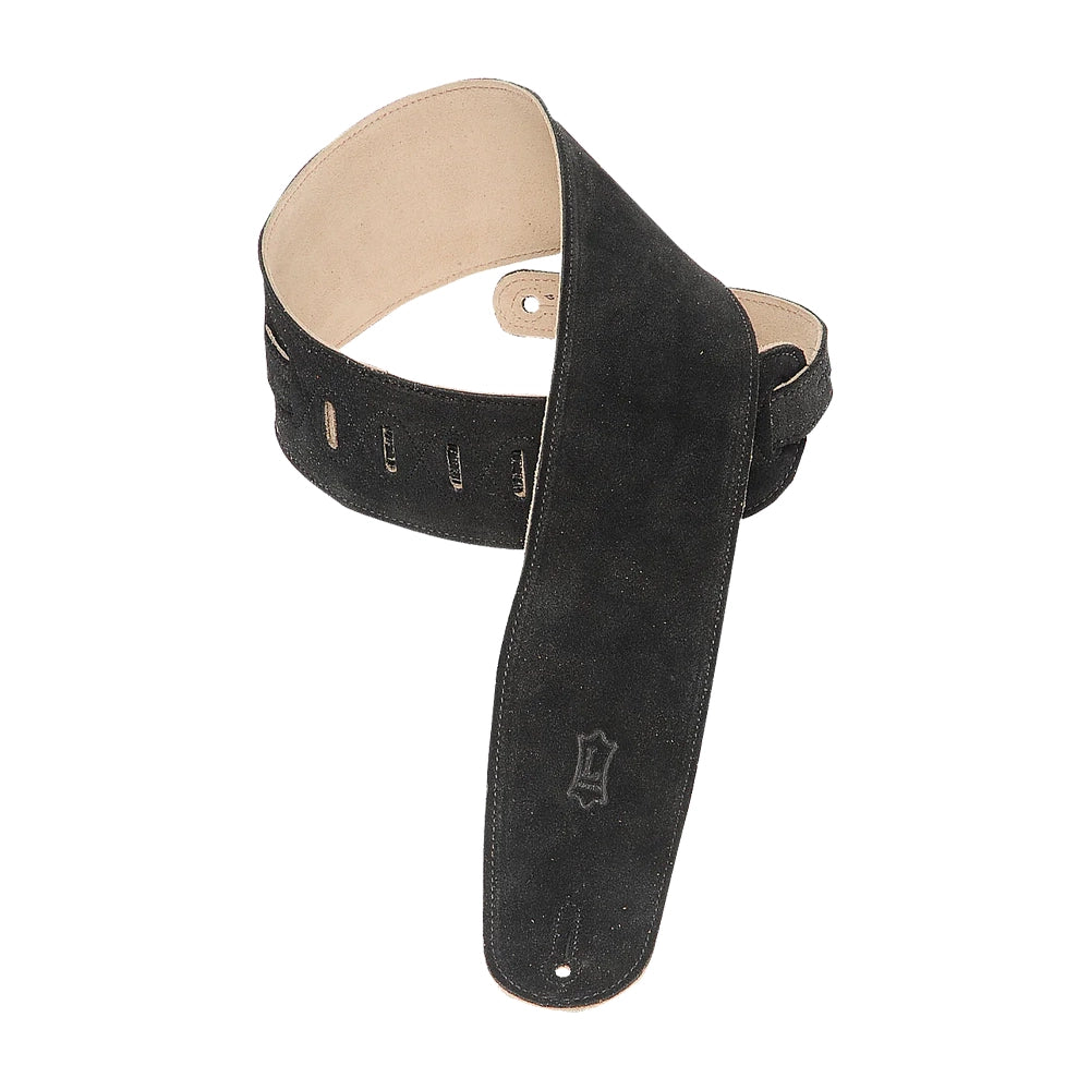 Levy's MS4 3.5" Suede Bass Strap - Black