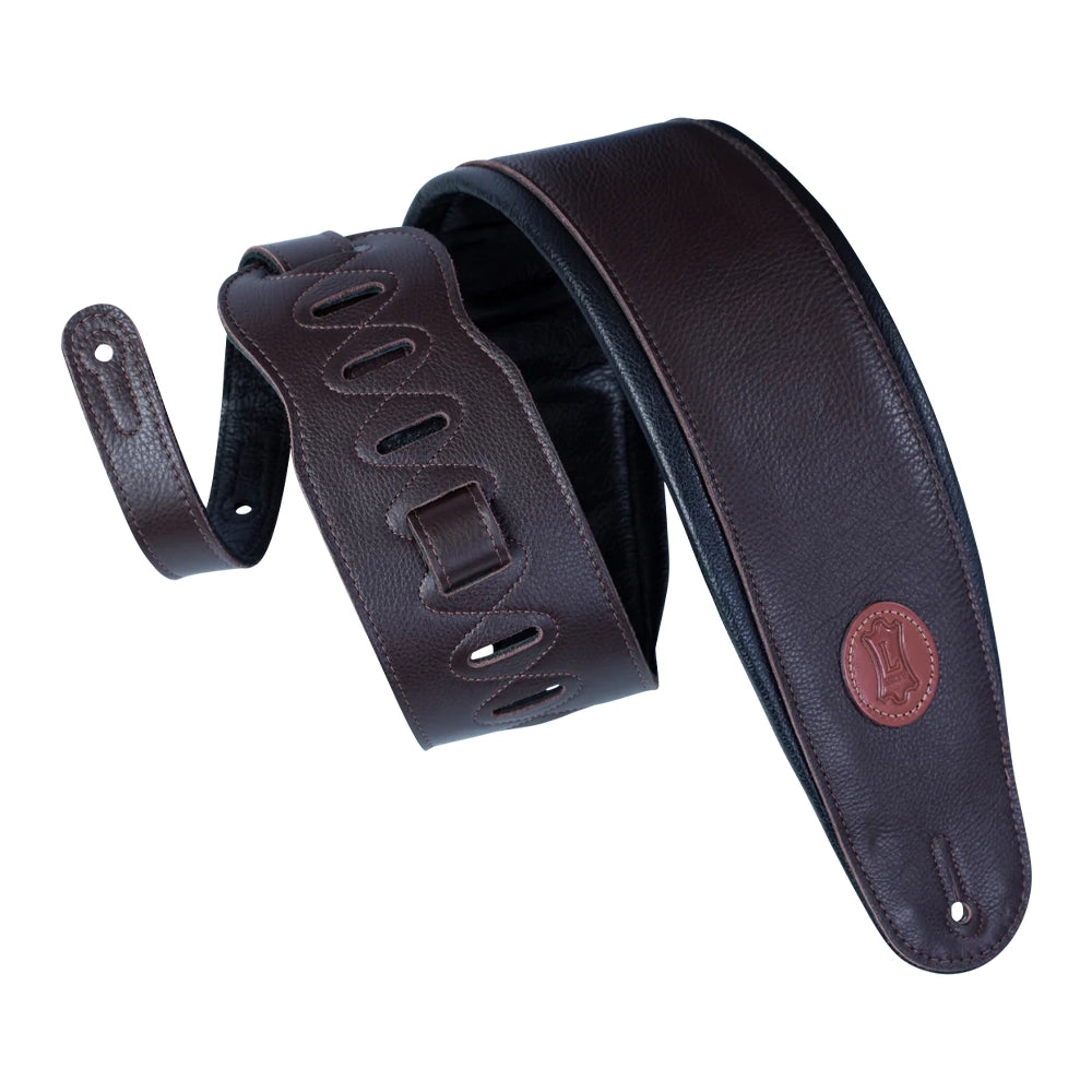 Levy's MSS2-4 Garment Leather Bass Strap - Dark Brown