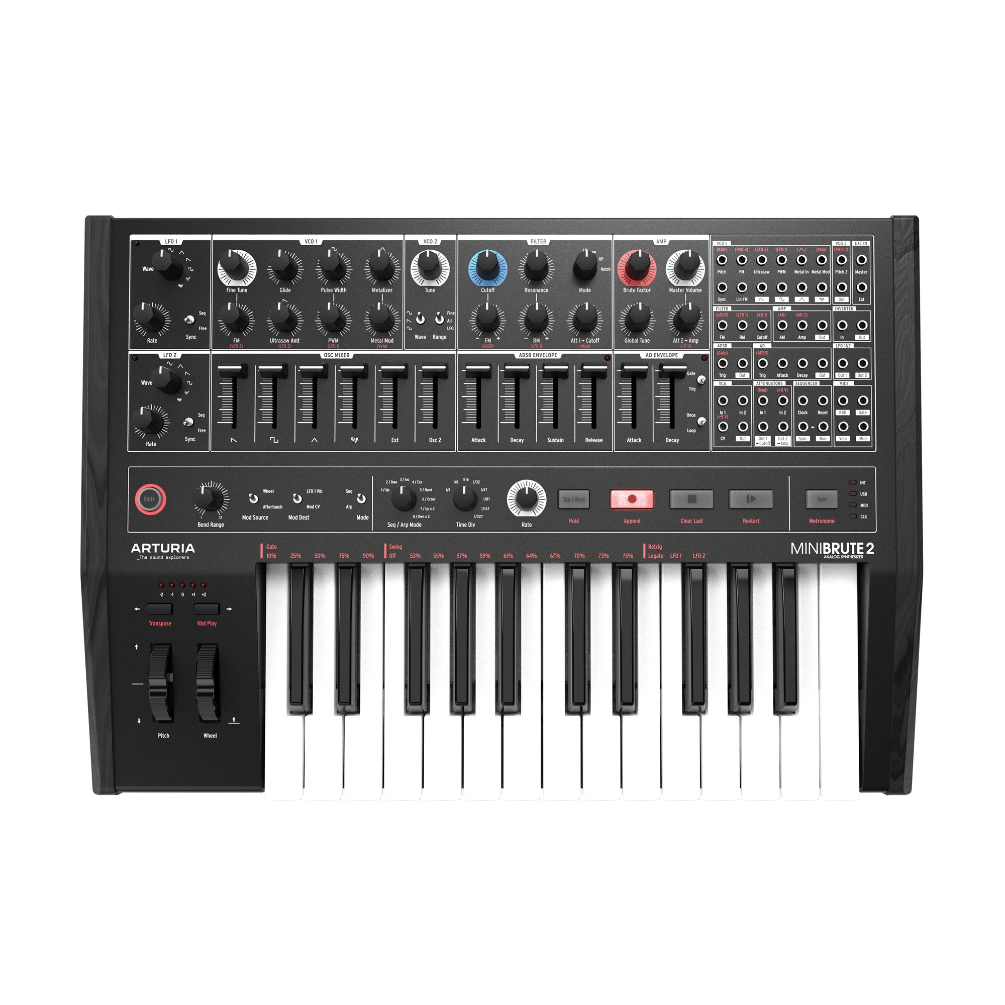 Arturia Minibrute 2 Semi-Modular Analog Synthesizer - Black