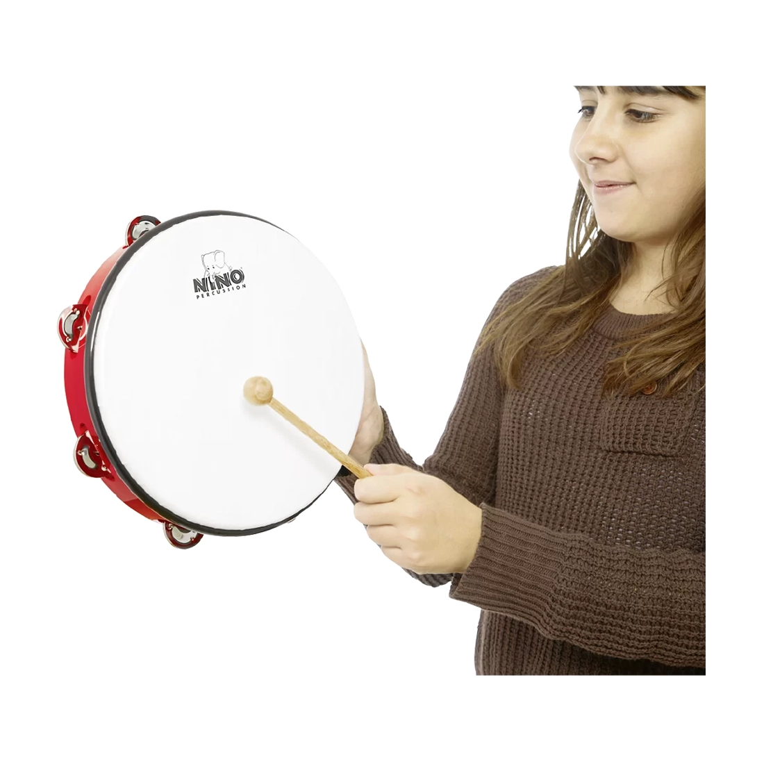 Nino 10" ABS Jingle Drum Red