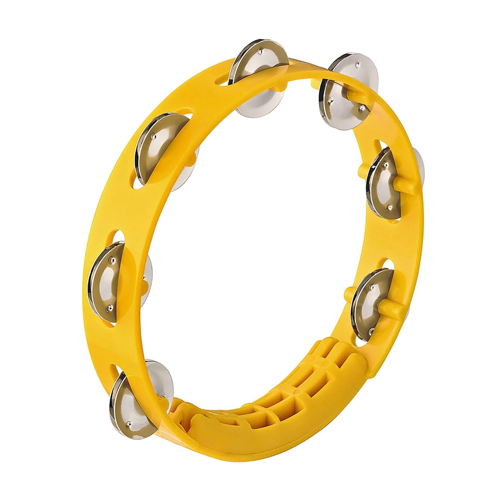 Nino Percussion Compact Molded ABS Tambourine 8" - Yellow