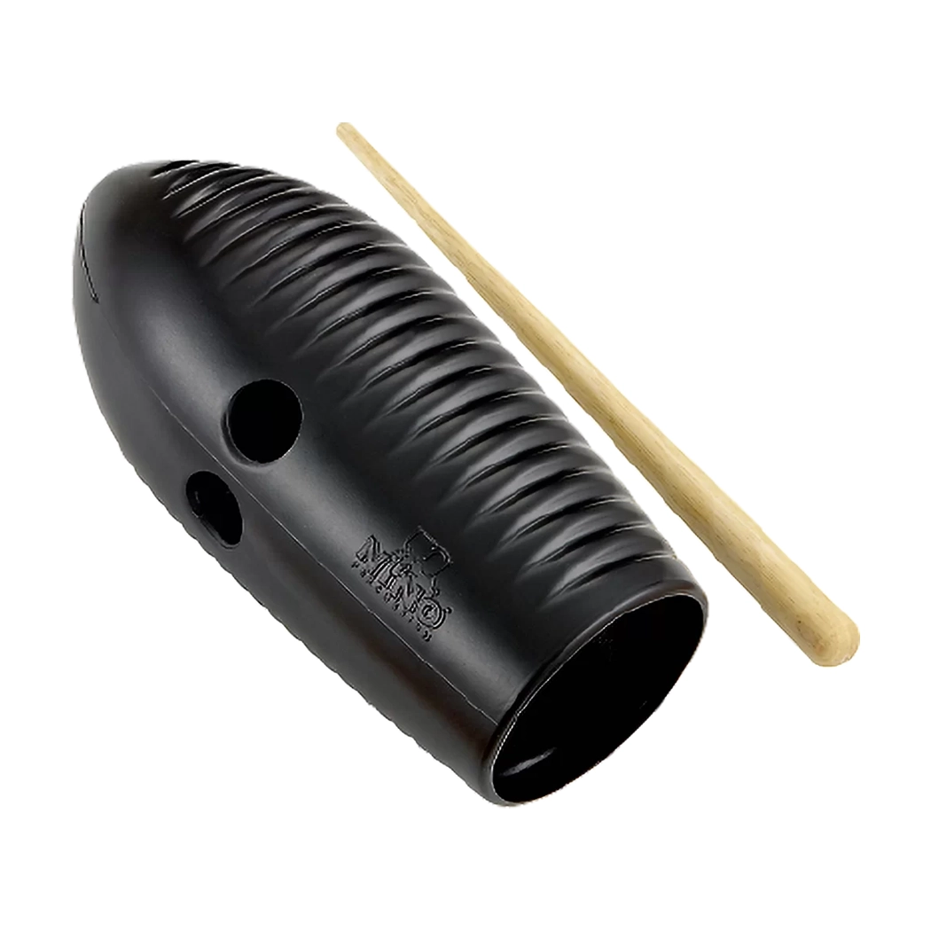 Nino Mini Guiro With Wooden Scraper - Black