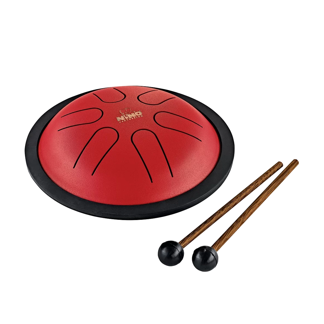 Nino Percussion NINO980R Mini Steel Tongue Drum, C Pentatonic - Red