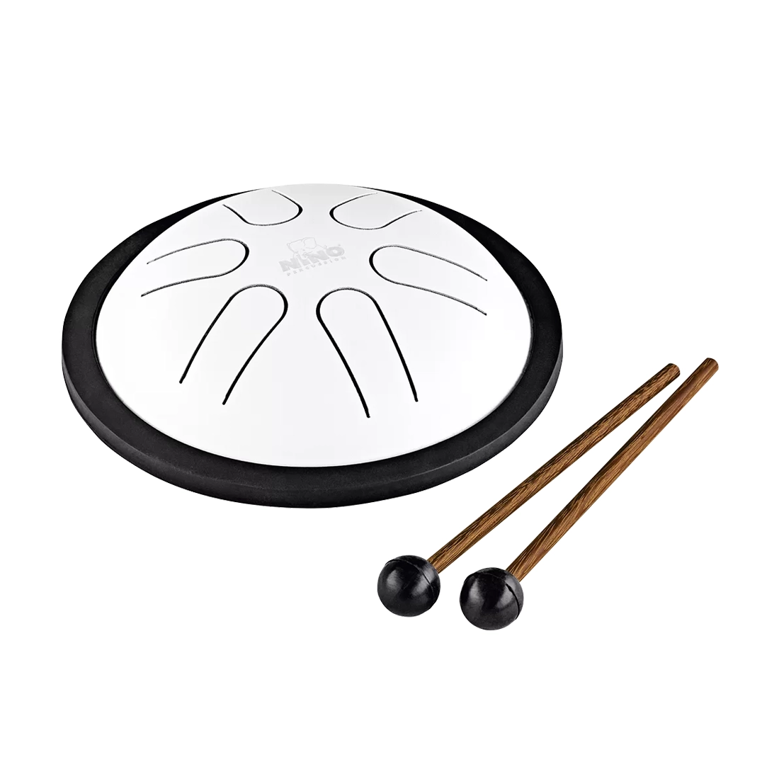 Nino Percussion NINO980WH Mini Steel Tongue Drum, C Pentatonic - White