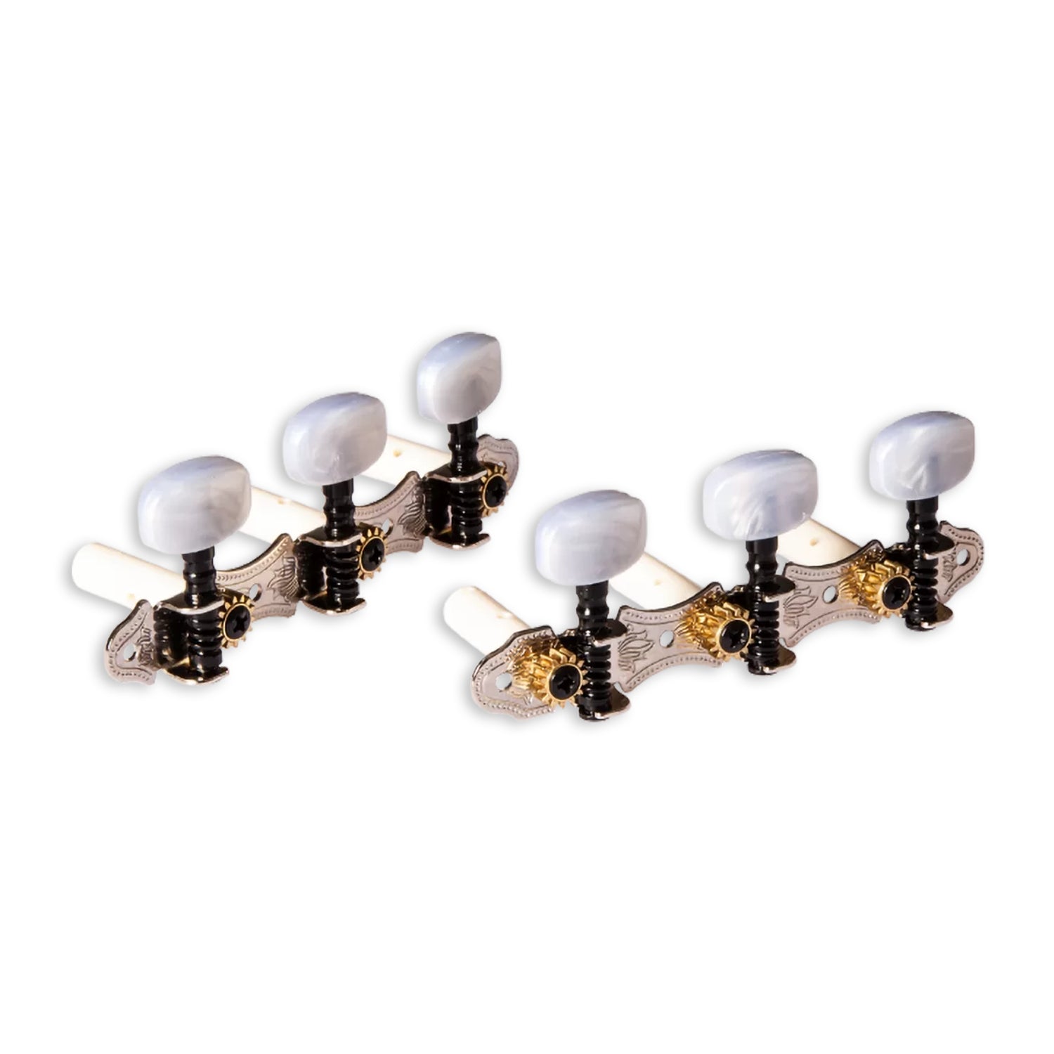 Ortega Family Series Guitar Tuning Machines - Chrome/White