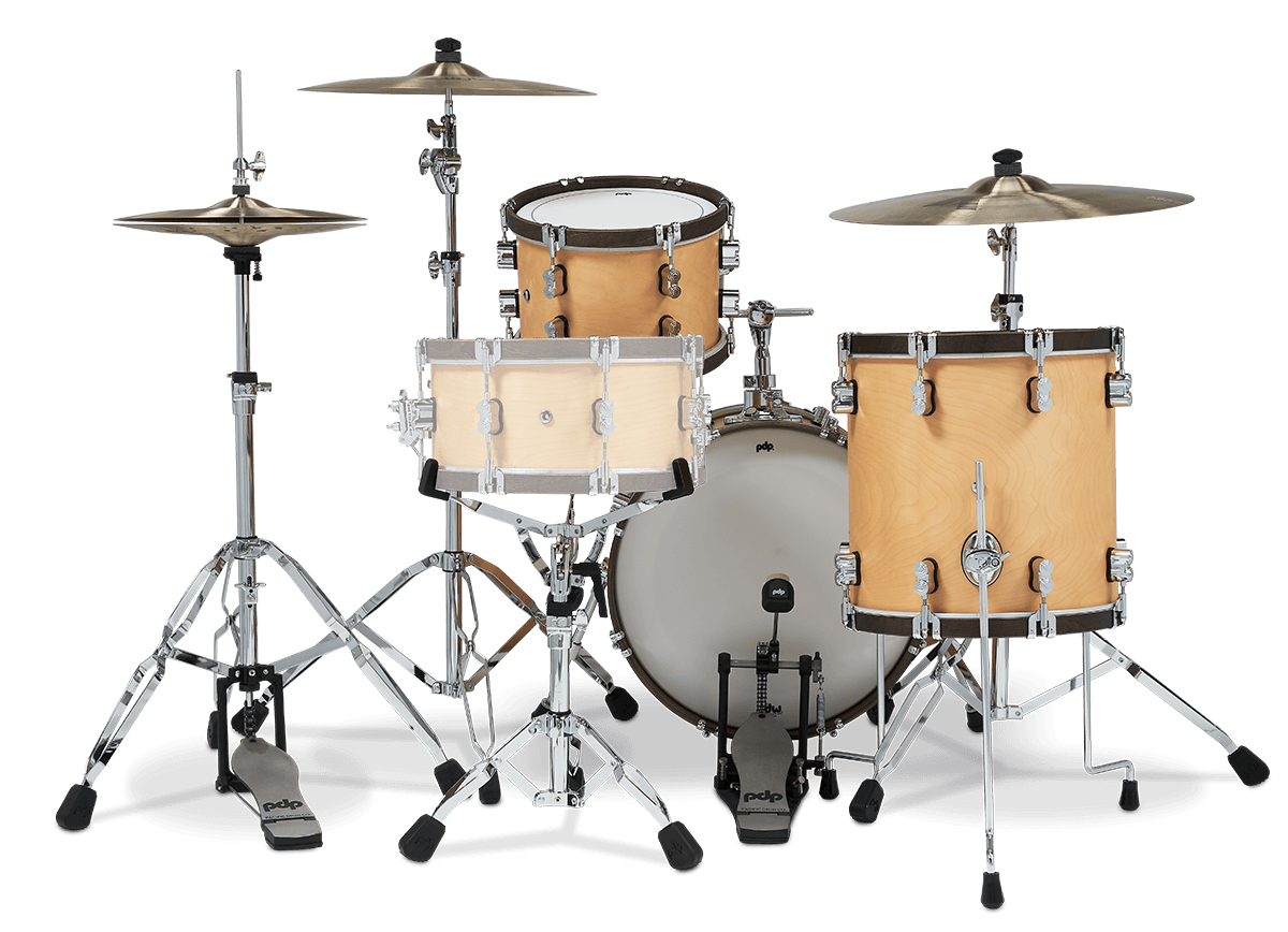 PDP Concept Maple Classic Bop 3-Piece Shell Pack - Natural Stain with Walnut Hoops